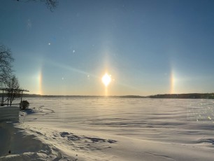 A sun dog! Our thanks to Member Linda Lass